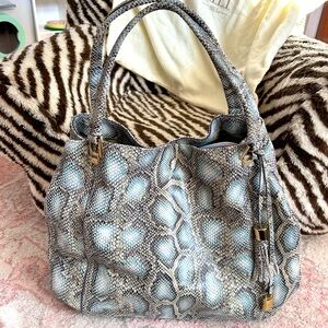 GILI leather bag animal print large